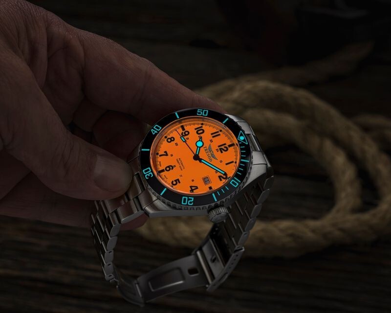 Tresod Ocean Master SWISS MADE SW200 Automatic Orange Dial Ceramic Bezel Watch