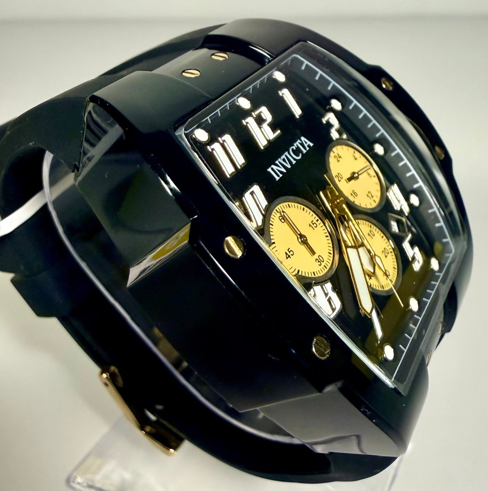 49982 Invicta S1 Rally Vortce Chronograph Black Gold Dial 47mm Men’s Watch Save!