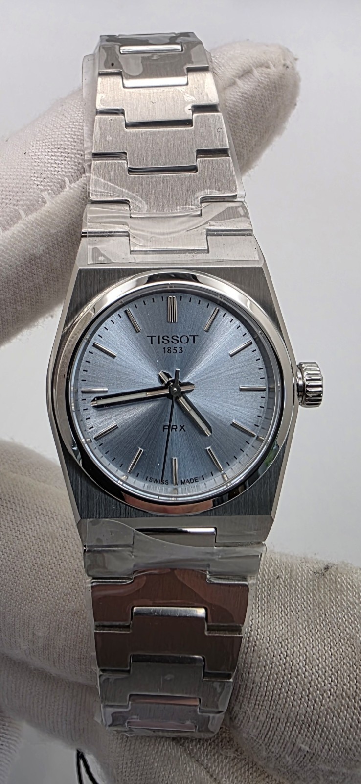 New Tissot PRX Quartz 25mm Ice Blue Dial Steel Women’s Watch T137.010.11.351.00