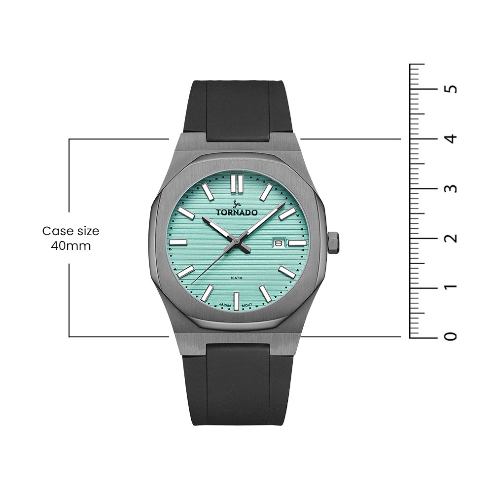 Tornado Spectra Men’s Analog Watch | Blue Dial, 40mm, 100 m (10 ATM)