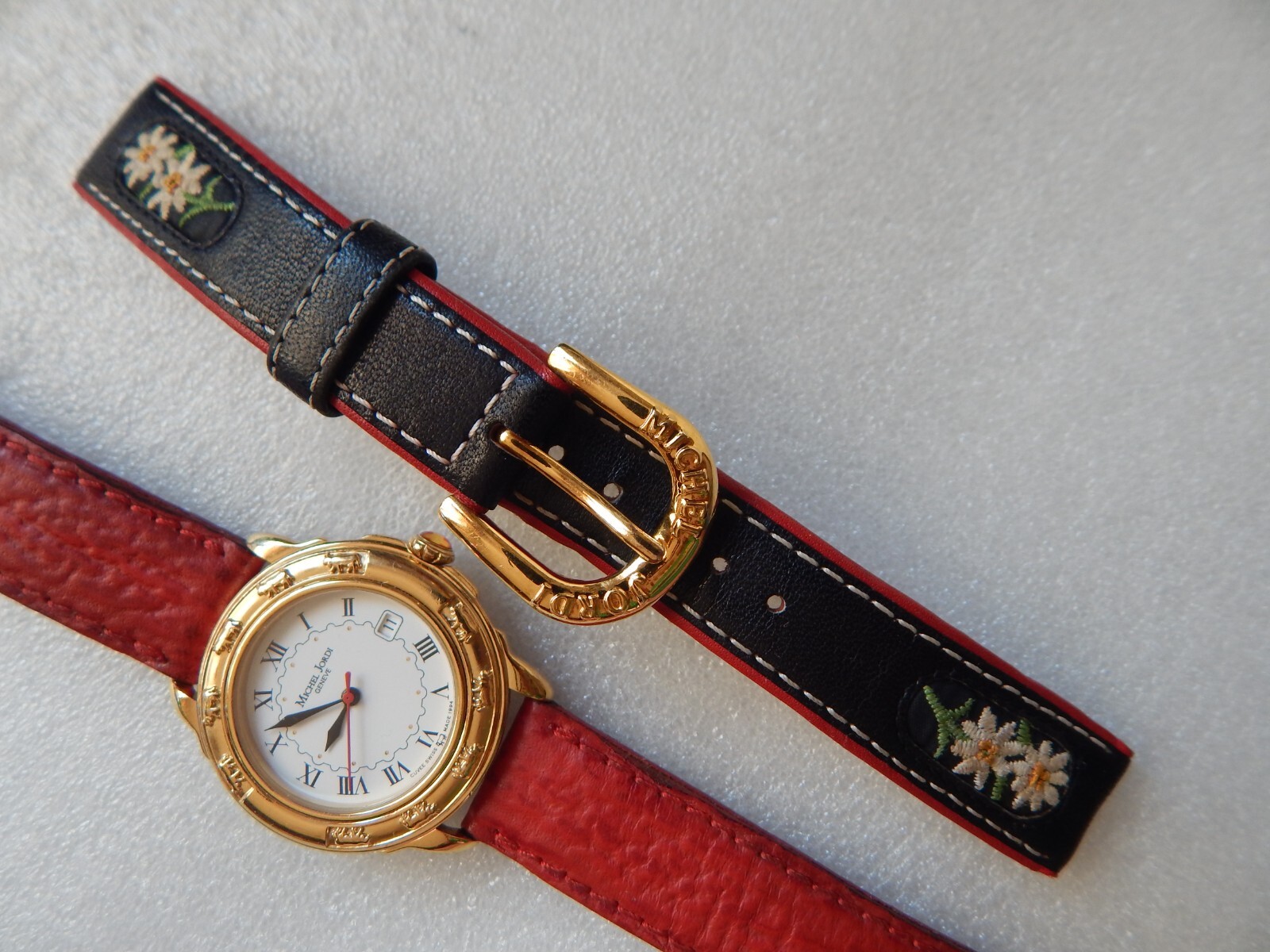 Michel JORDI Geneva 1991 Swiss Quartz Wrist Watch 37mm Case Eta Movement