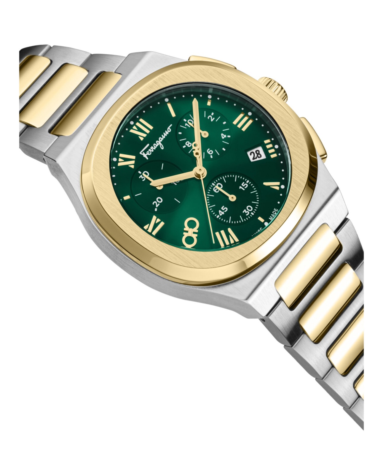Ferragamo Elliptical Chronograph Men’s Watch, Swiss Made Luxury Designer Watch