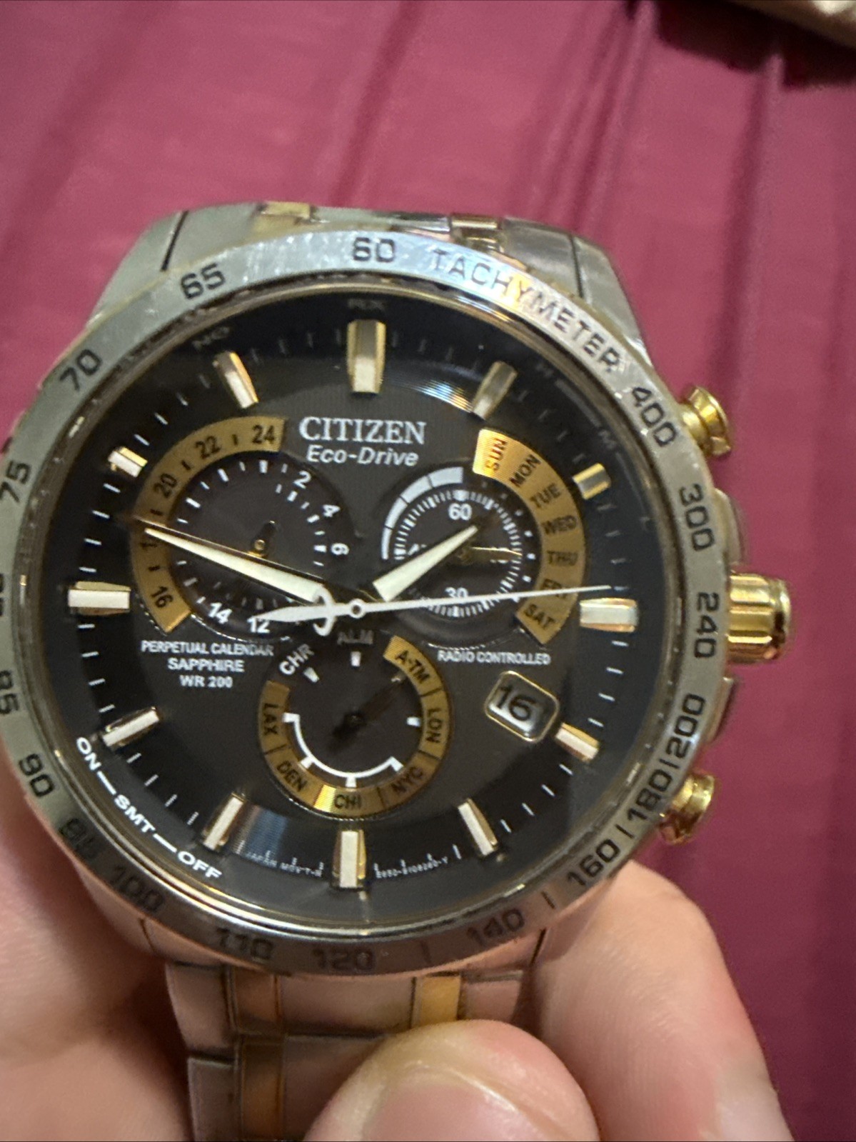 Citizen Eco-Drive E650-S075157 Two Tone Wrist Watch for Men (no Box + 2 Links)