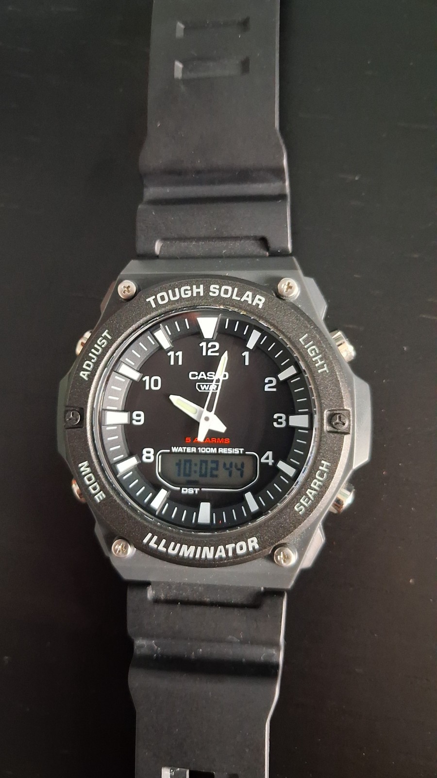 Casio Collection AQ-S820W-1AVEF Tough Solar Illuminator 5 Alarms Mint Condition