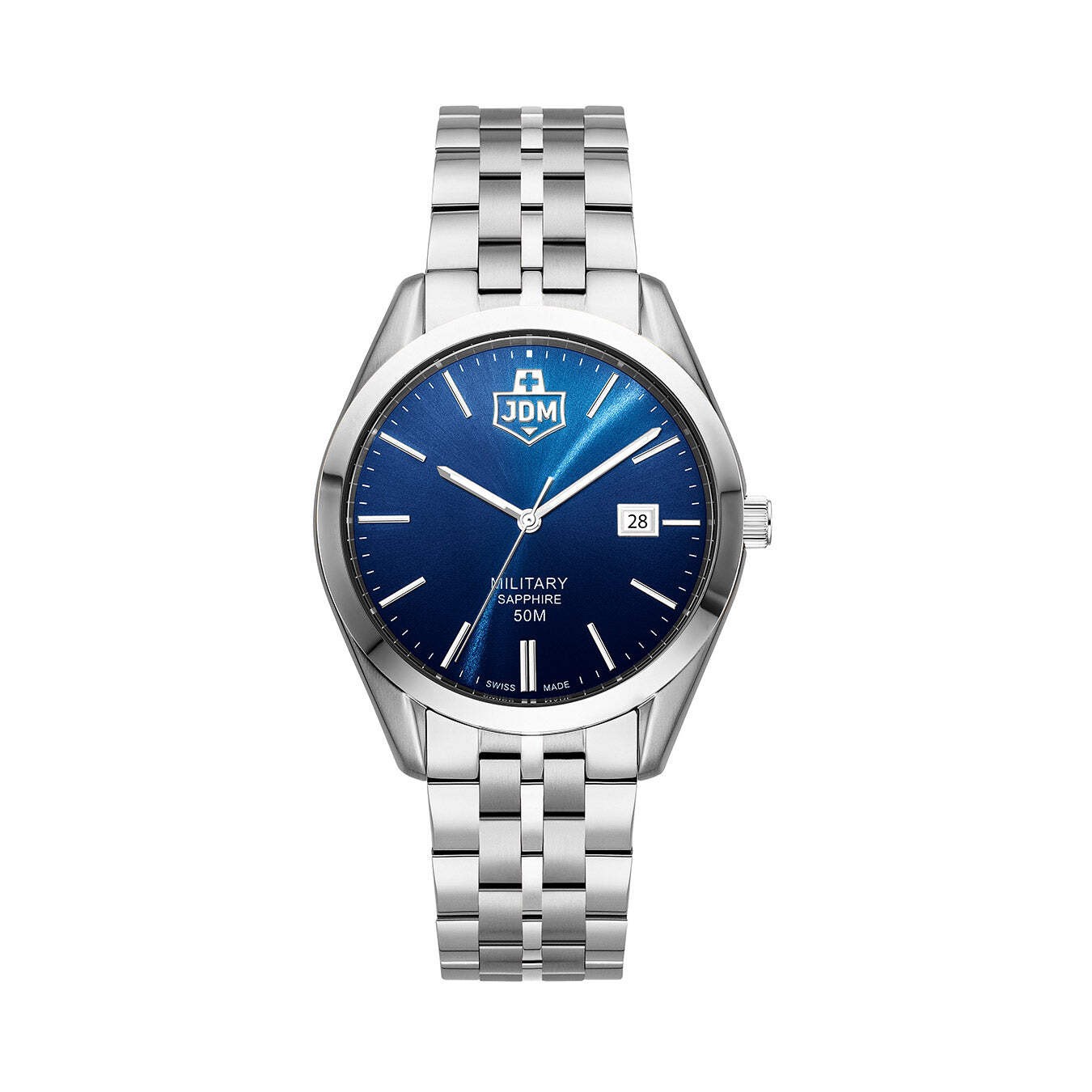 JDM Military Interlaken Gents Blue Sunray | Dial Stainless Steel 41mm Wristwatc