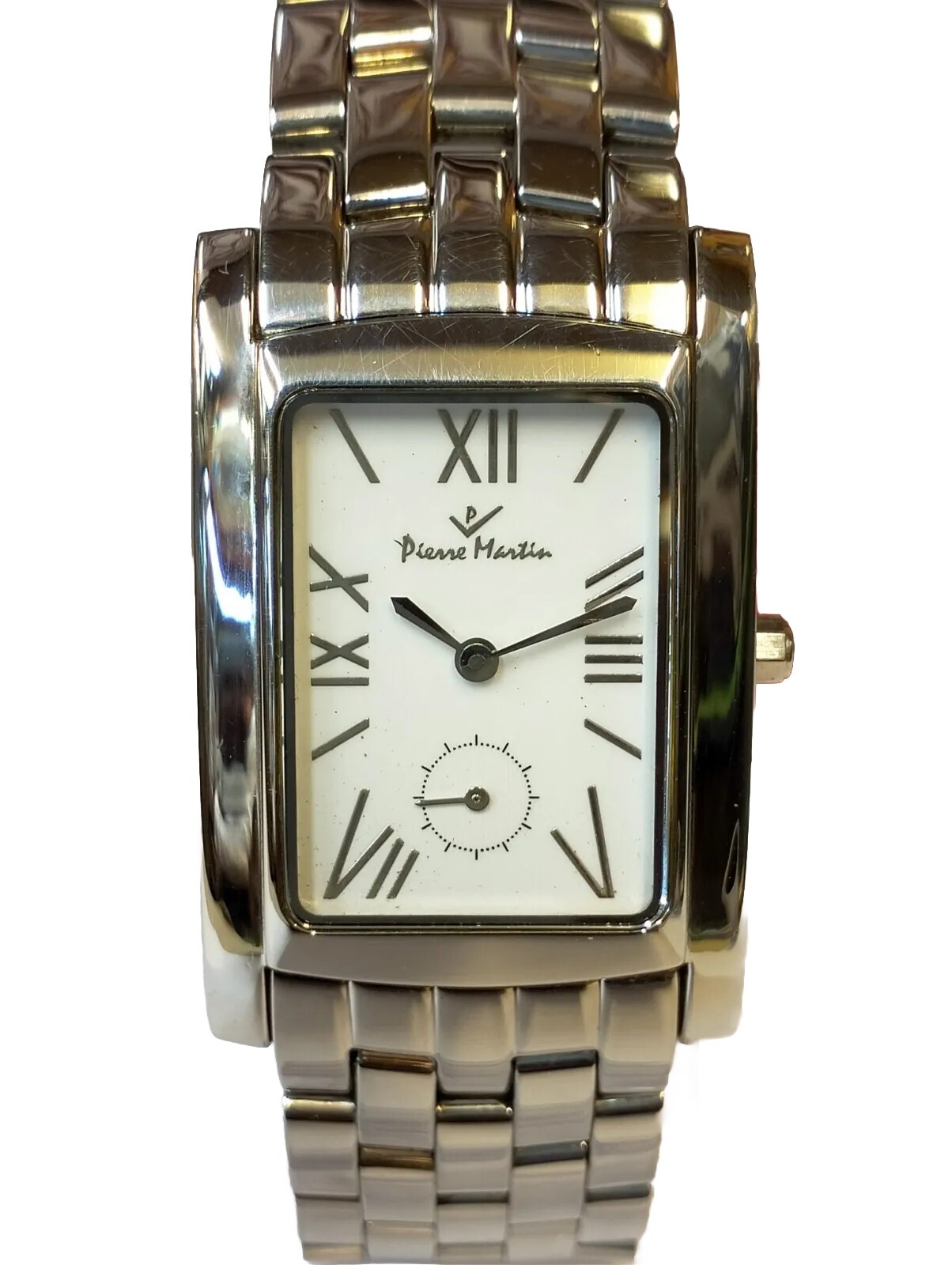PIERRE MARTIN SWISS QUARTZ SUB SECONDS MEN’S SAPPHIRE PM1018M MINT VINTAGE WATCH