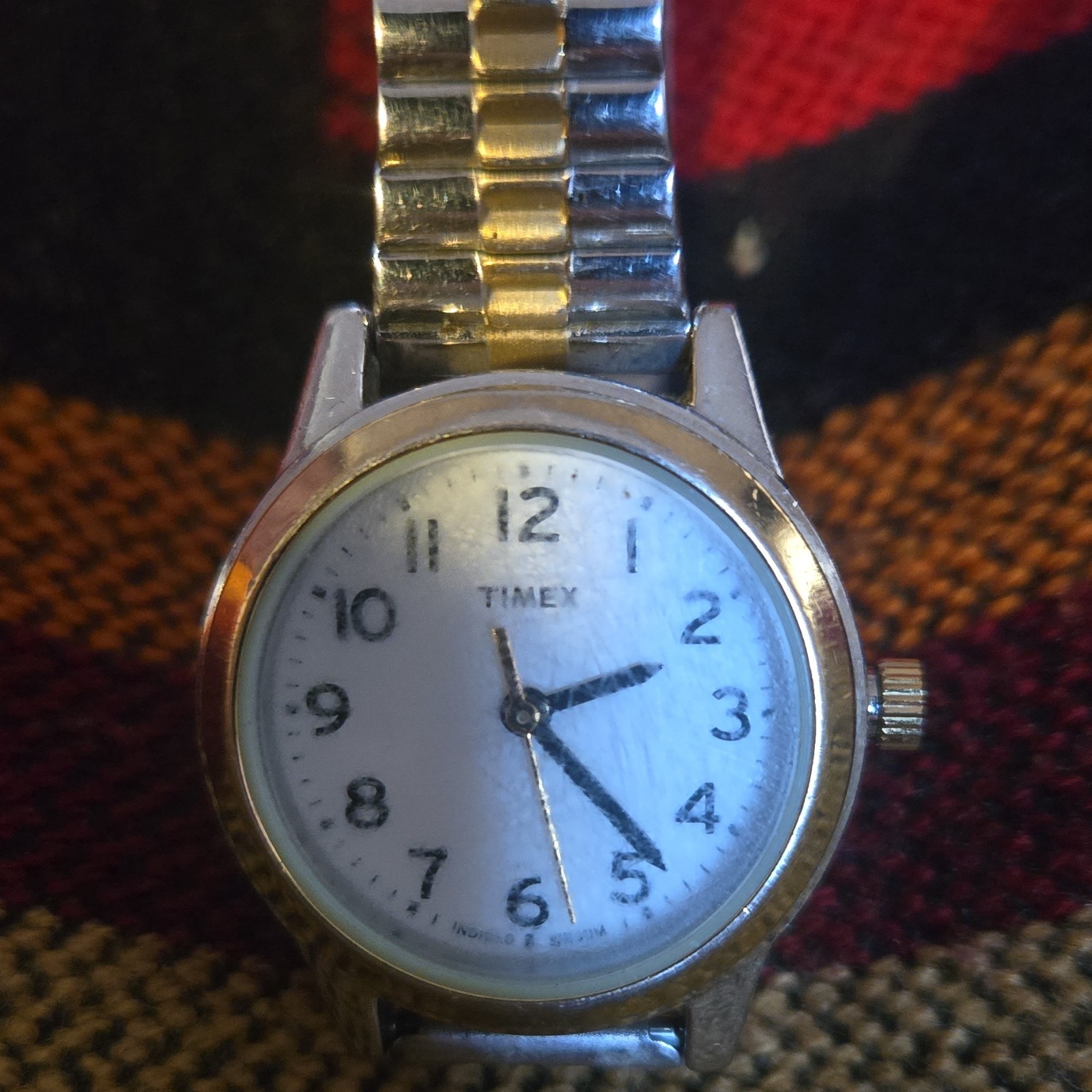 Timex Women’s Quartz Analog Wristwatch White Dial Arabic Two-Tone SS Bracelet