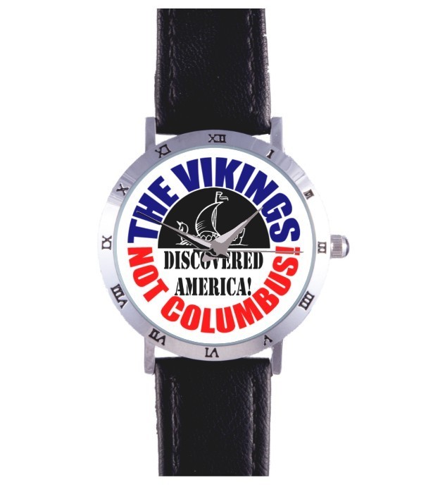 THE VIKINGS DISCOVERED AMERICA WATCH: COLUMBUS, SWEDEN, NORWAY,RARE COLLECTIBLE