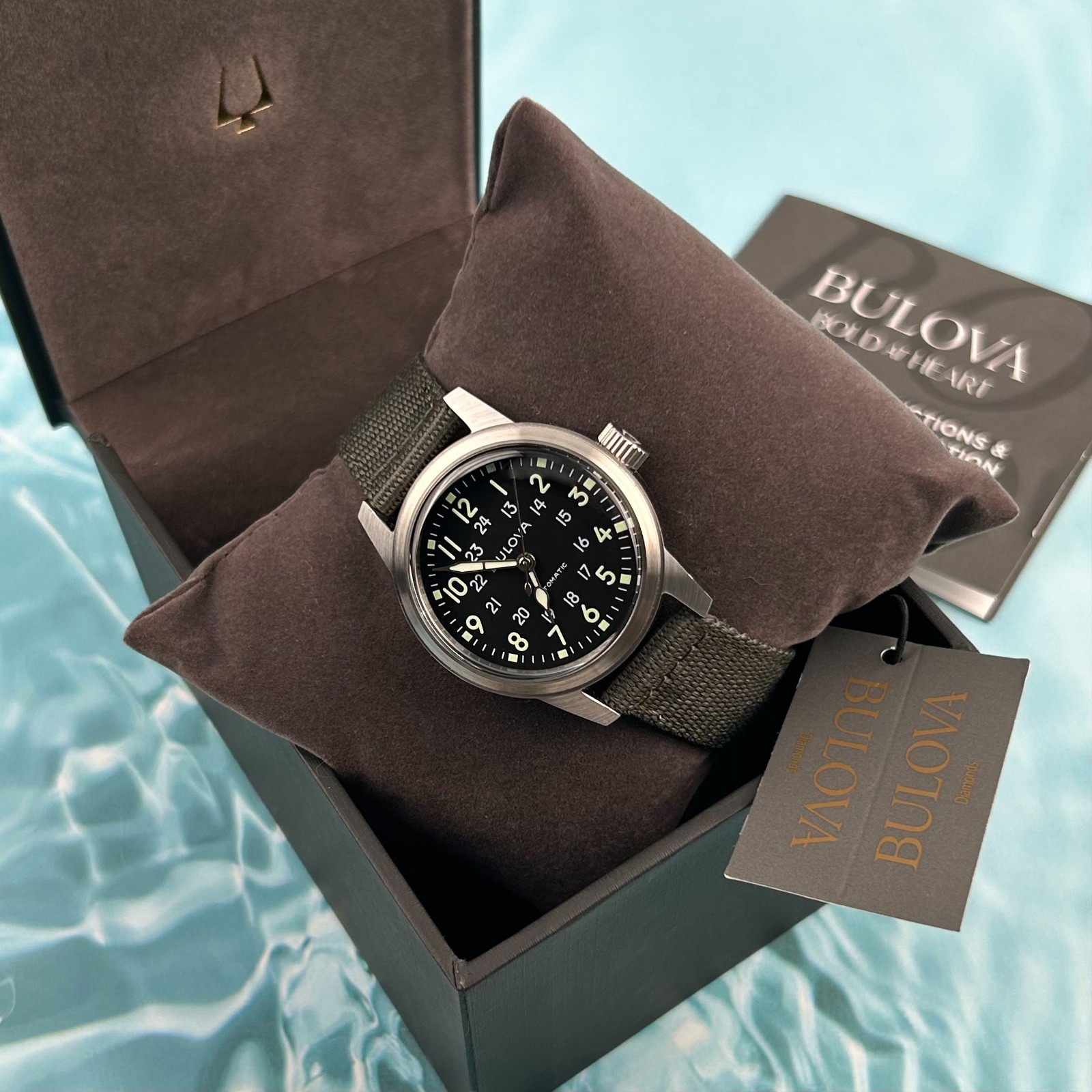Bulova Men’s 96A259 Military VWI Special Edition Hack Black Automatic Watch 38MM
