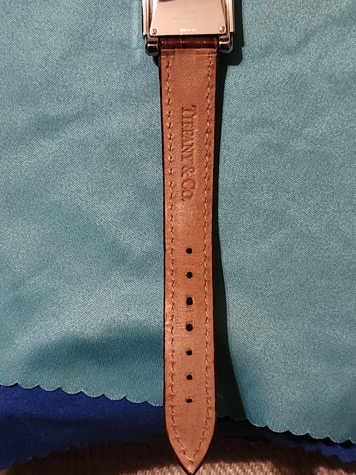 Tiffany’s Grand Ladies’ Swiss Made Quartz Watch Bronze Dial Crocodile Strap