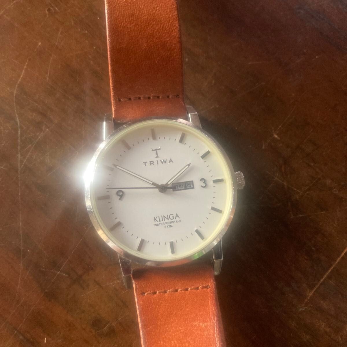 TRIWA Authentic KLINGA Men Quartz Day Date Dress Watch 5 ATM Sweden 20mm