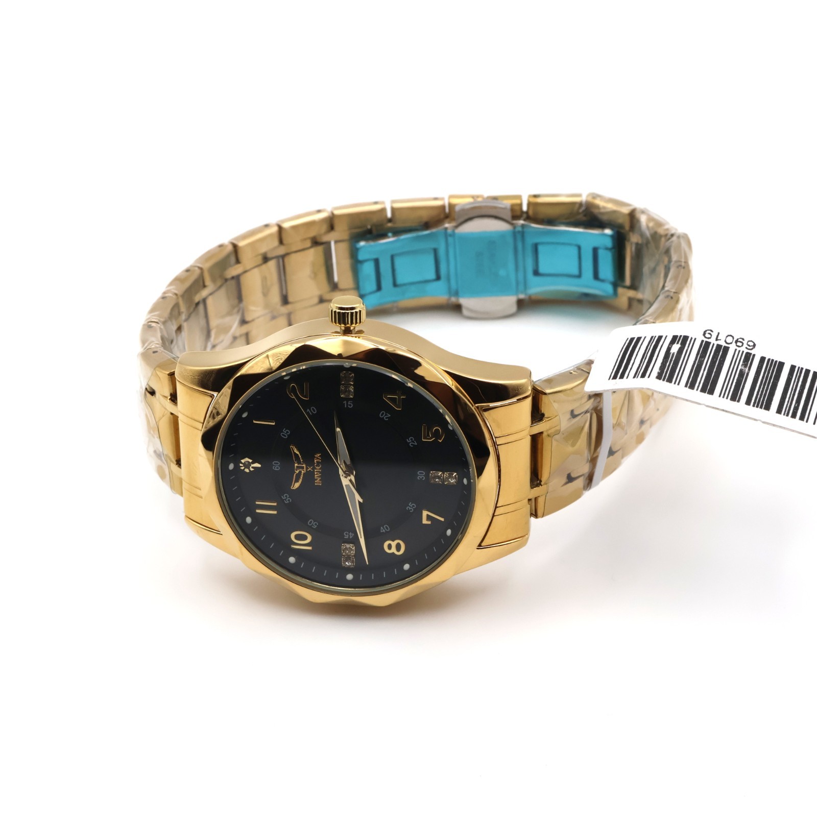 Invicta Specialty 69019 41mm Gold Tone Black Dial Stainless Steel Quartz