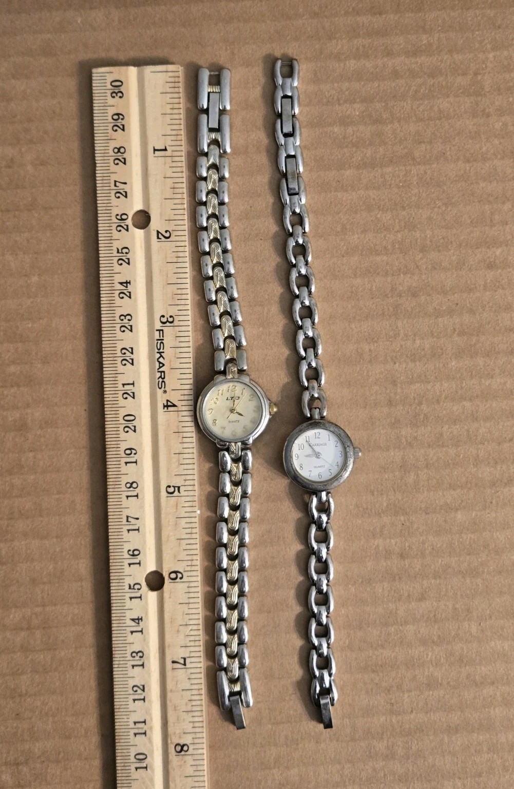 2 Vintage Ladies Quartz Watches Carriage & LTD – UNTESTED Lot / See description