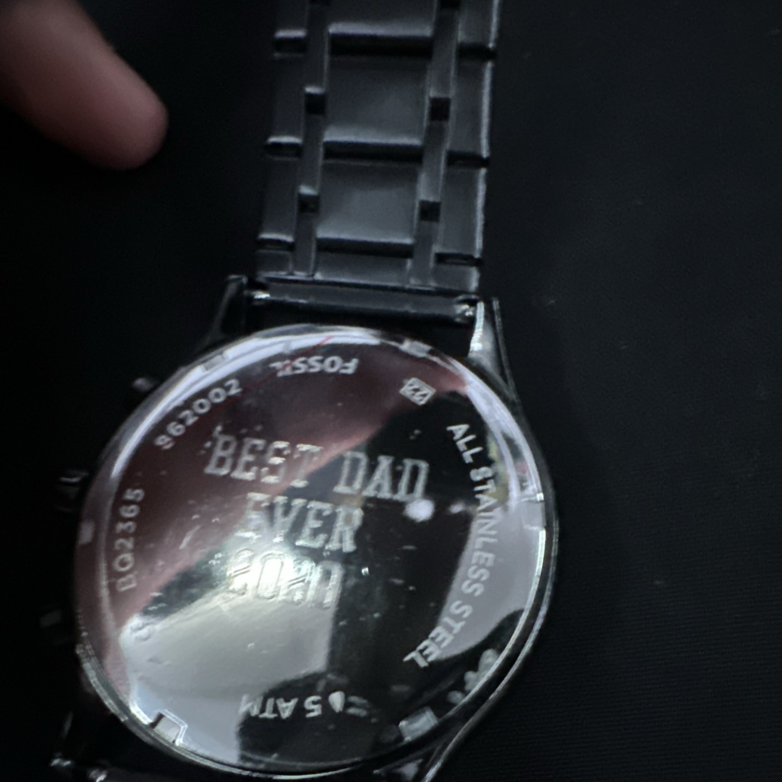 Fossil Black Stainless Steel Multi-Dial Quartz Analog Watch 44mm 5 ATM