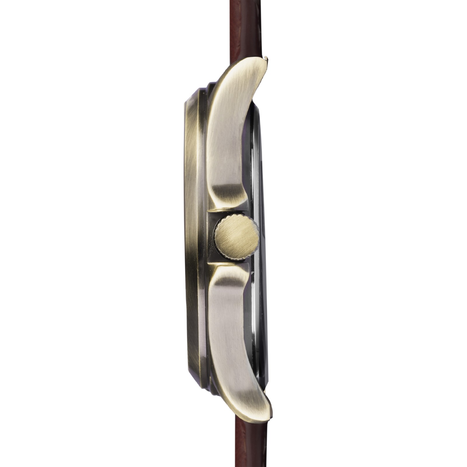 Sekonda Altitude 42mm Mens Round Bronze Analogue Watch with Dark Brown Strap