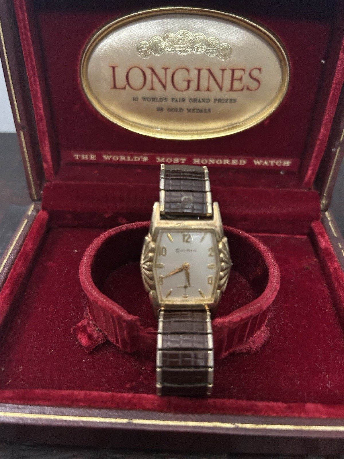 VTG Longines -Bulova The Worlds Most Honored Watch Spandex Band *see Description