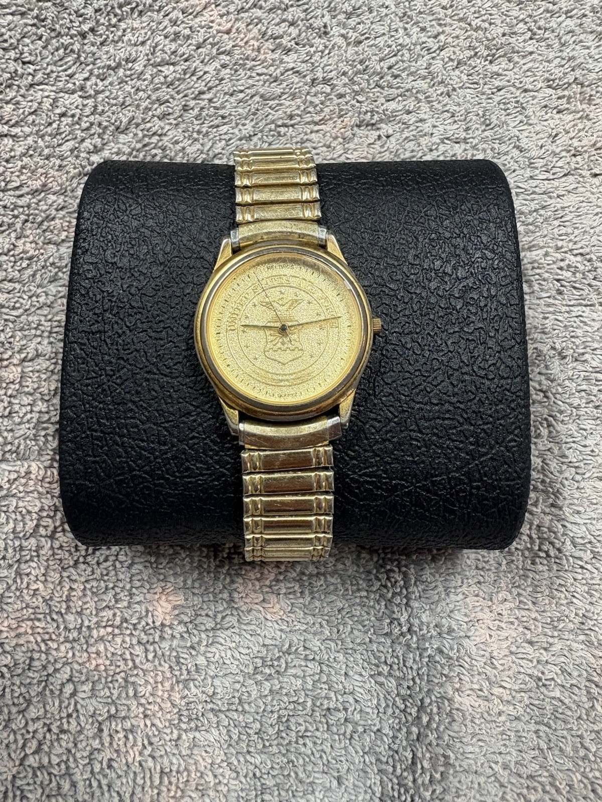 Rare Vintage Helbros United States Air Force Gold-Tone Watch Men’s Not Running