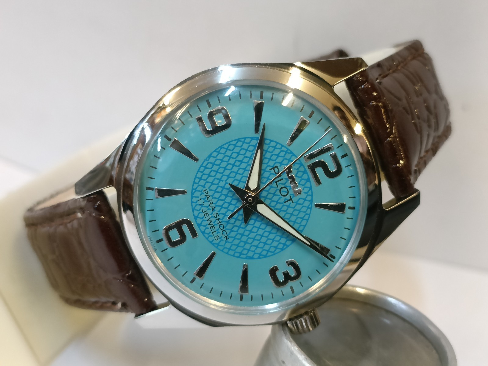 REFURBISHED HMT PILOT 17J WINDING SKY BLUE DIAL 0231 INDIA MEN’S WORKING