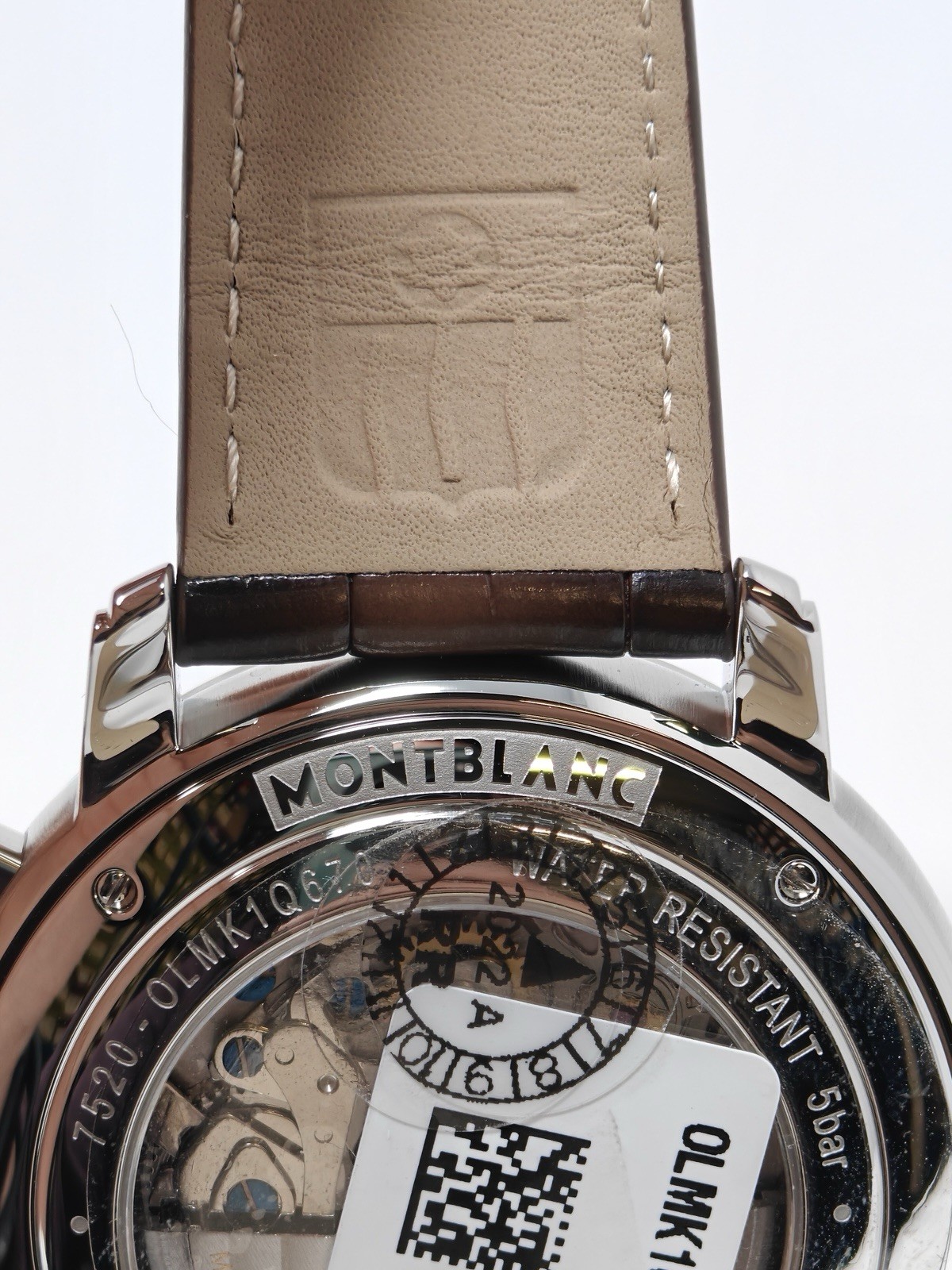 MontBlanc Star Legacy Day Date Chronograph Watch Brown Aligator Leather 126080