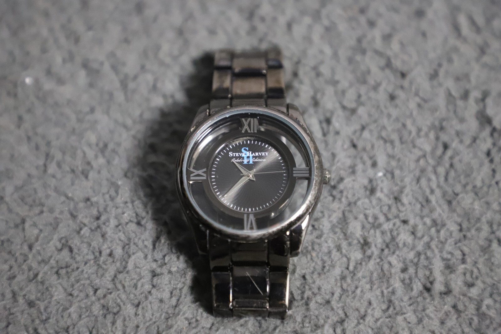 Steve Harvey Quartz Watch Men Gray Tone Japan Movt Celebrity Edition Analog