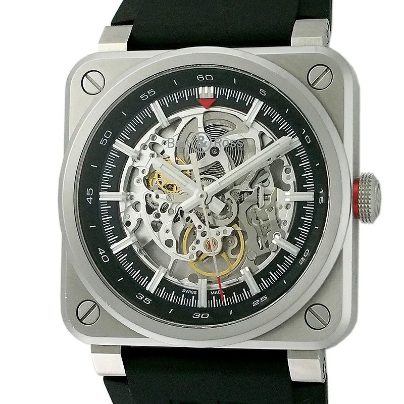 Bell & Ross BR03-92 AeroGT Automatic 42mm Skeleton Dial Men’s SS Rubber Strap