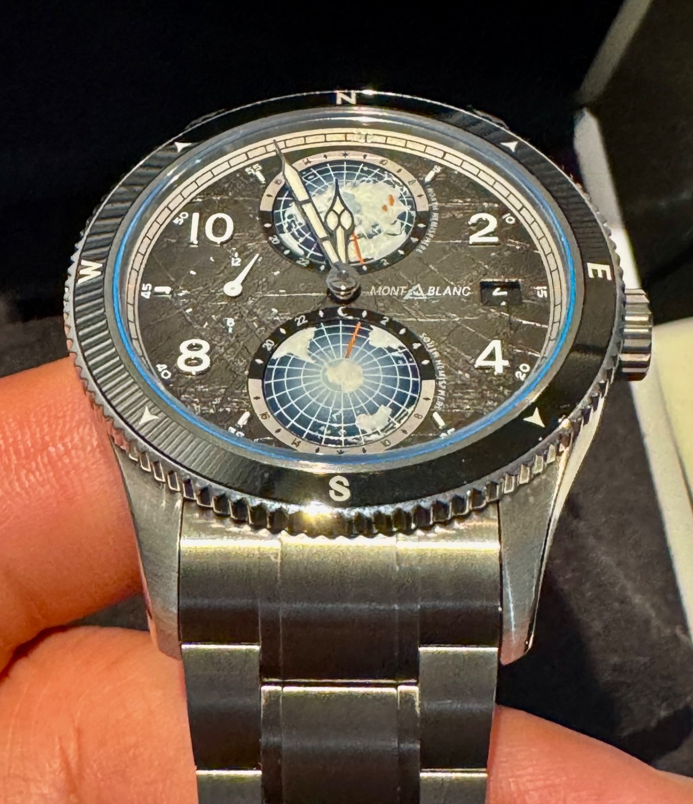 Montblanc 1858 Geosphere 0 Oxygen 8000 Titanium 42mm Full Set Box & Papers Mint