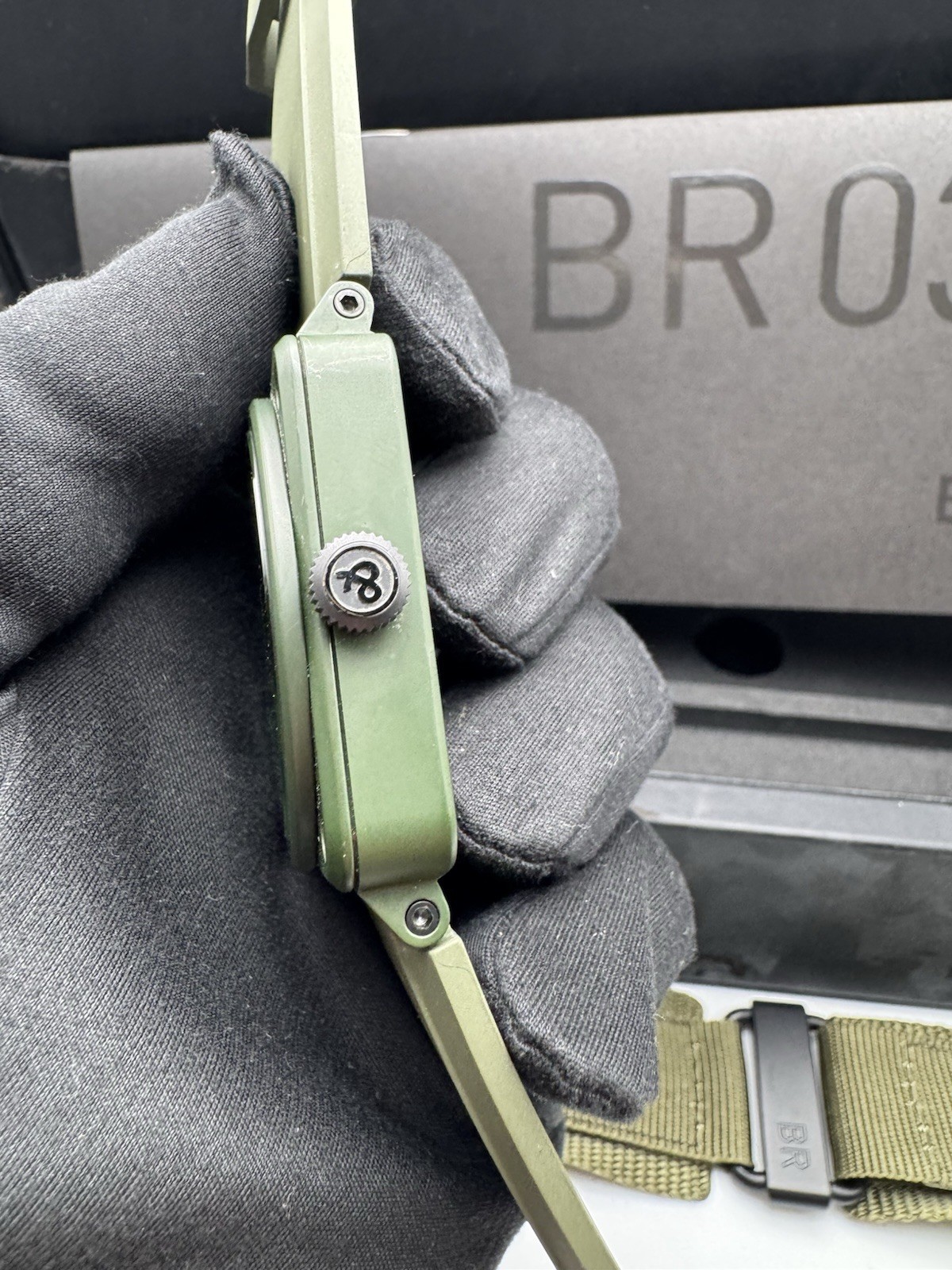 Bell & Ross Men’s BR 03-92 Military/Aviation Type Automatic Watch, Green B&P