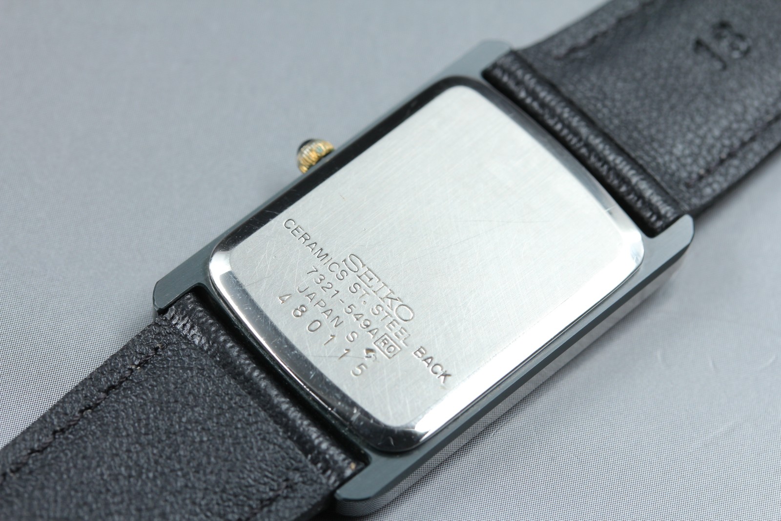 [Near MINT] SEIKO Dolce 7321-549A 22mm CERAMICS Quartz Men’s Watch From JAPAN