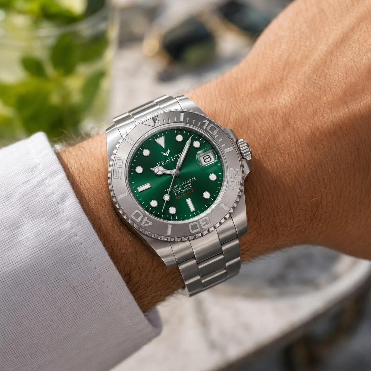 Phoenix Subtrack SEA Green Arctic 10ATM Automatic Watch with Miyota Movement