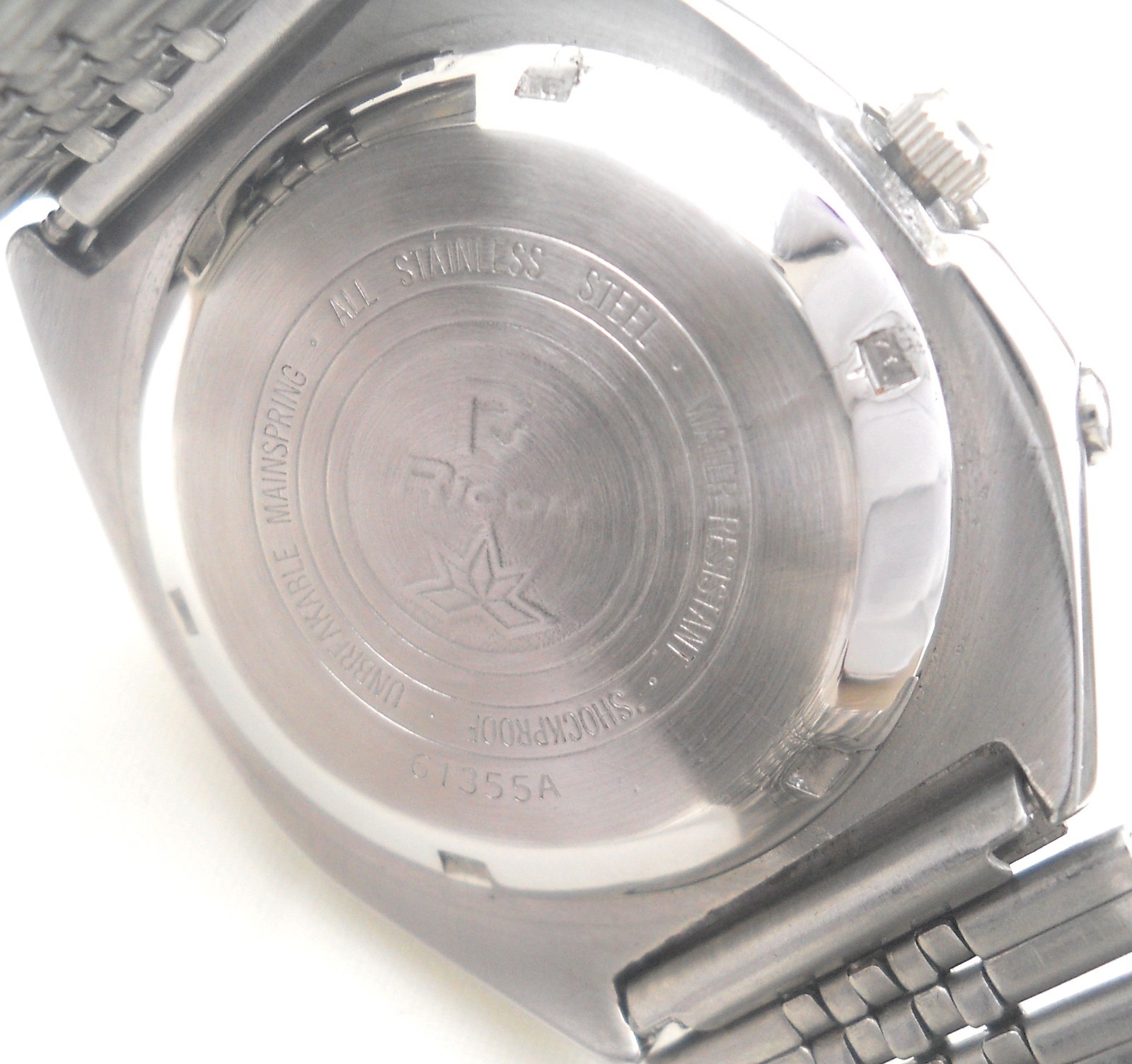 Vintage Ricoh Automatic Watch Green Sunburst Dial 21 J Pristine Condition Japan.