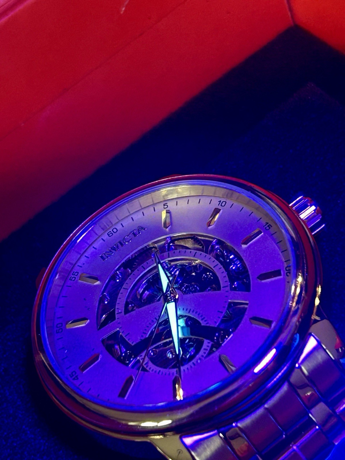Objet D Art Automatic, Invicta 42.5mm, WR 30m, 8.5”, New/Box/3yr Warranty, Gold