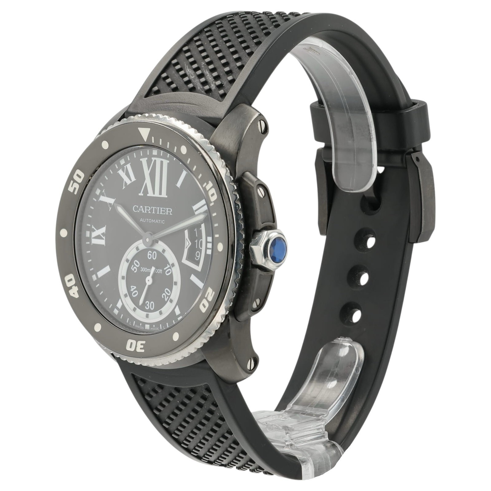 Cartier Calibre De Cartier Black Dial Steel 42mm Automatic Men’s Watch WSCA0006