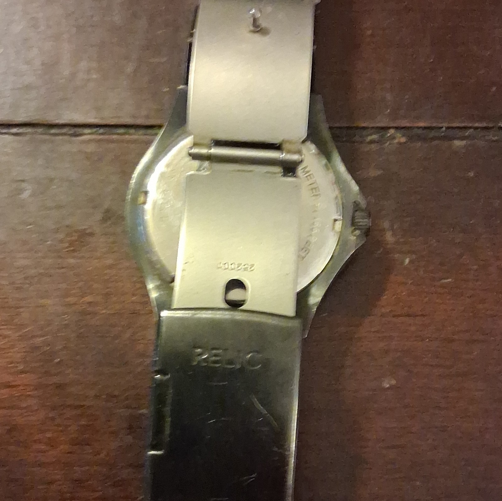 Relic Men’s Quartz Analog Watch 47mm Gray Dial Silver Stainless Bracelet 50m