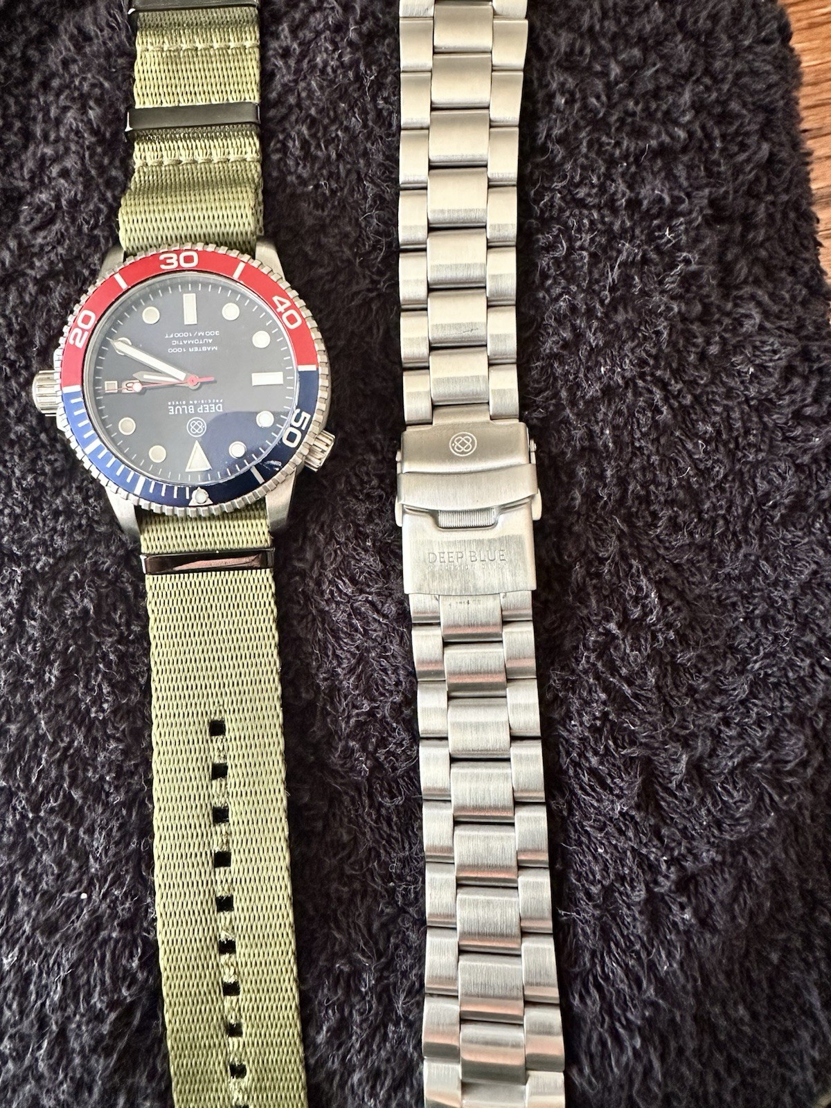 Deep Blue Master 1000 Automatic 300m Diver Blue Dial Pepsi Bezel Date