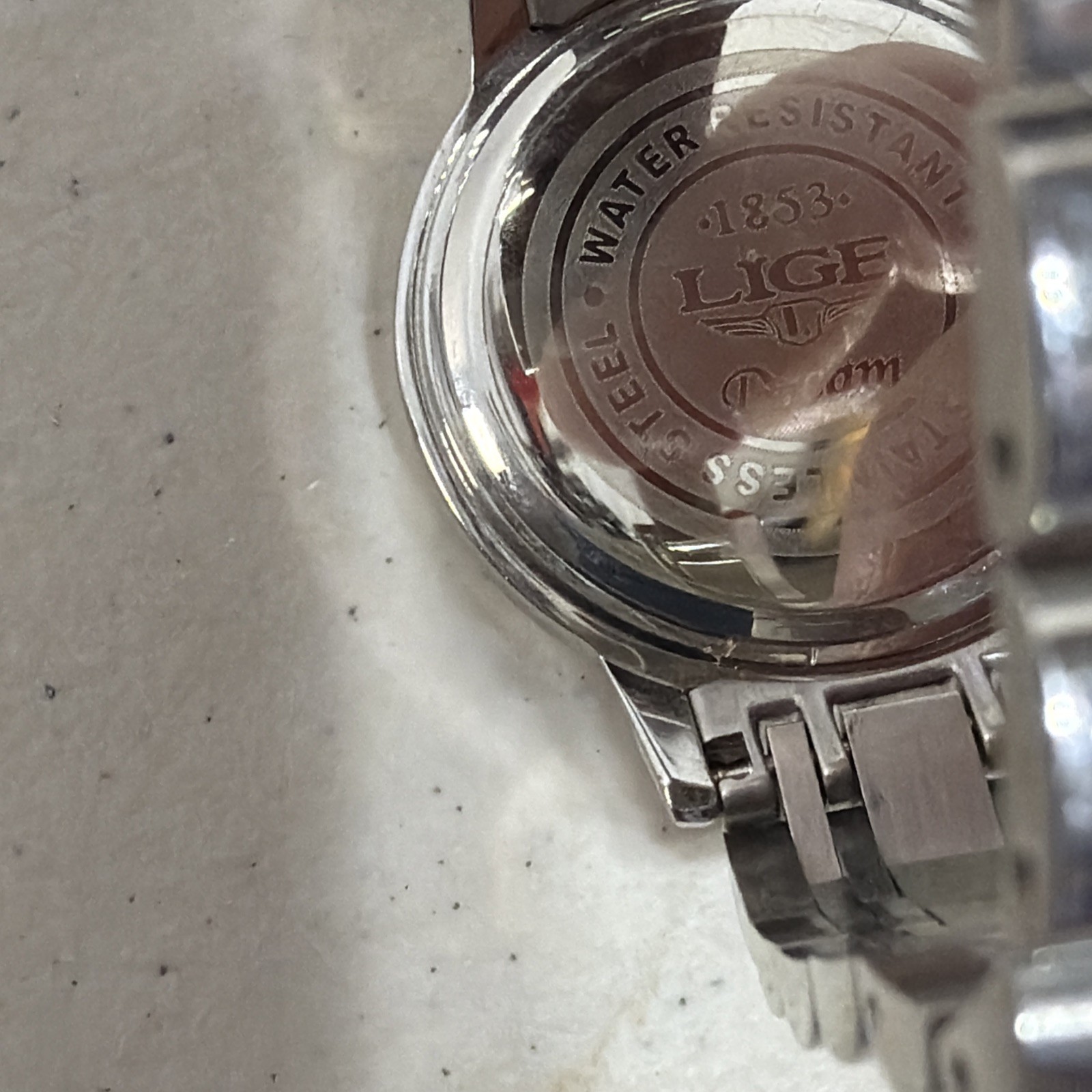 Lige 1853 Dream Men’s Watch Water Resistent Stainless Day And Date New Battery