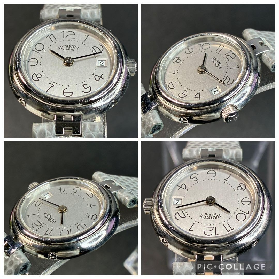 Hermes Profile Women’s Silver Quartz Wristwatch Japan Used 073717
