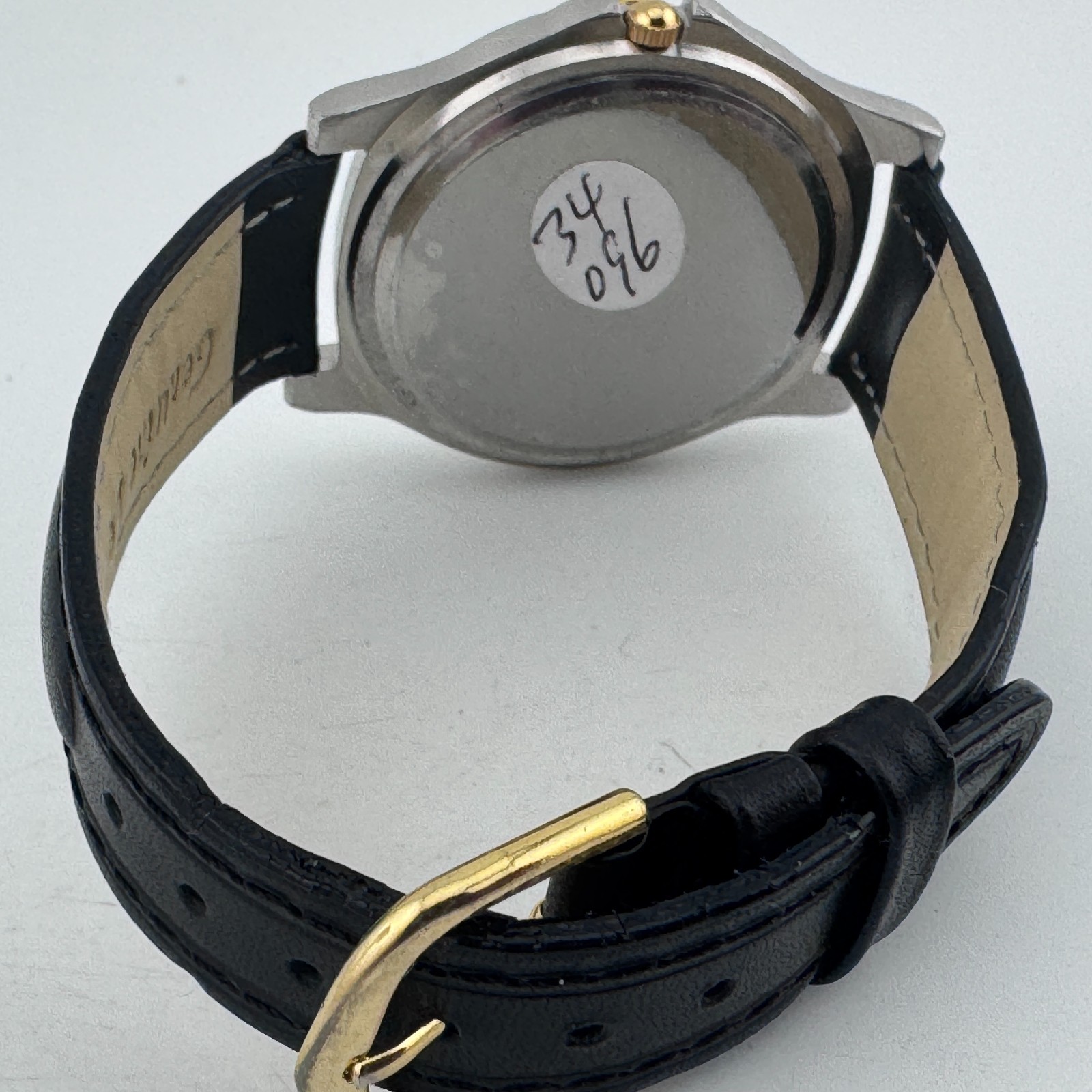 VTG Anaconda Copperheads Quartz Watch Men Silver Fixed Bezel Leather New Battery