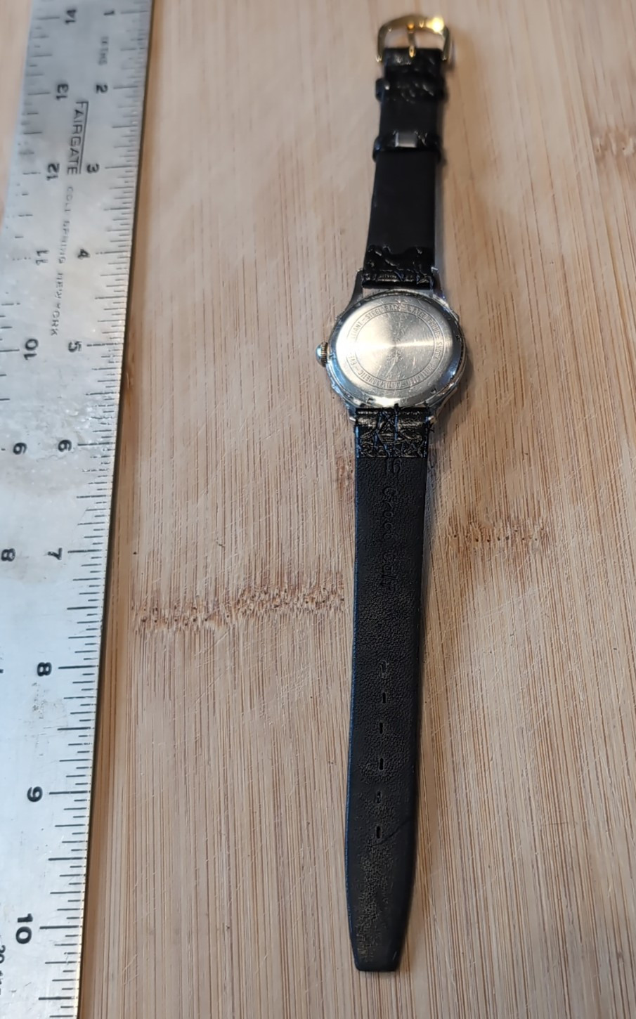 Vtg Wolbrook Wrist Watch Black Dial Made In Germany Red Seconds Pointer