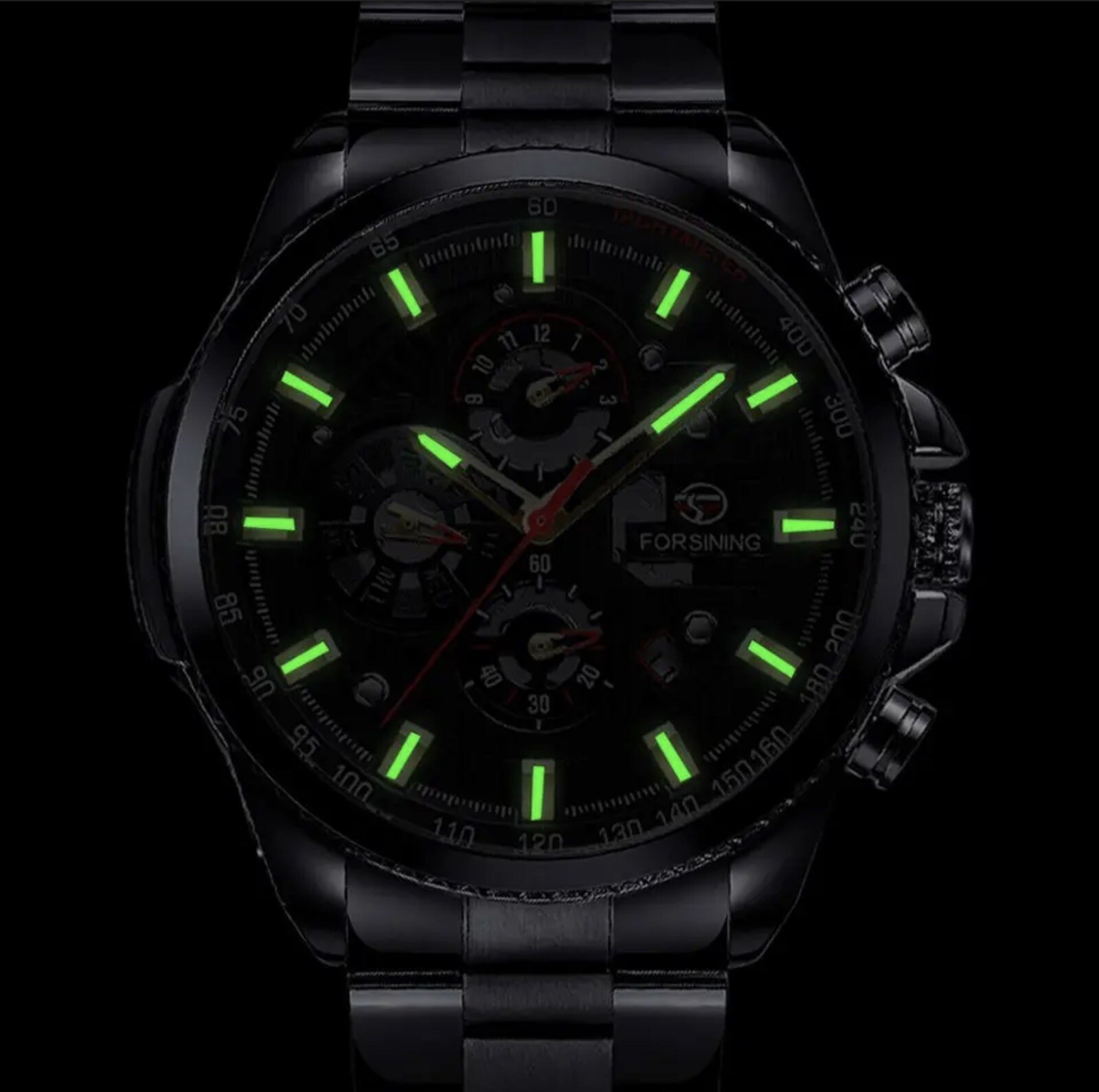 Big Self Winding Sport Watch. Day Month Date Waterproof Mens Watch Great Gift
