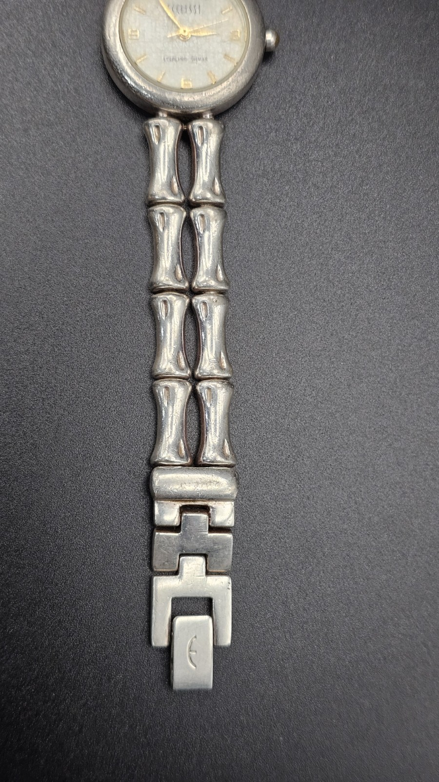 Ecclissi 925 Sterling Silver Ladies Skeleton Bone Link Band Watch – WORKING