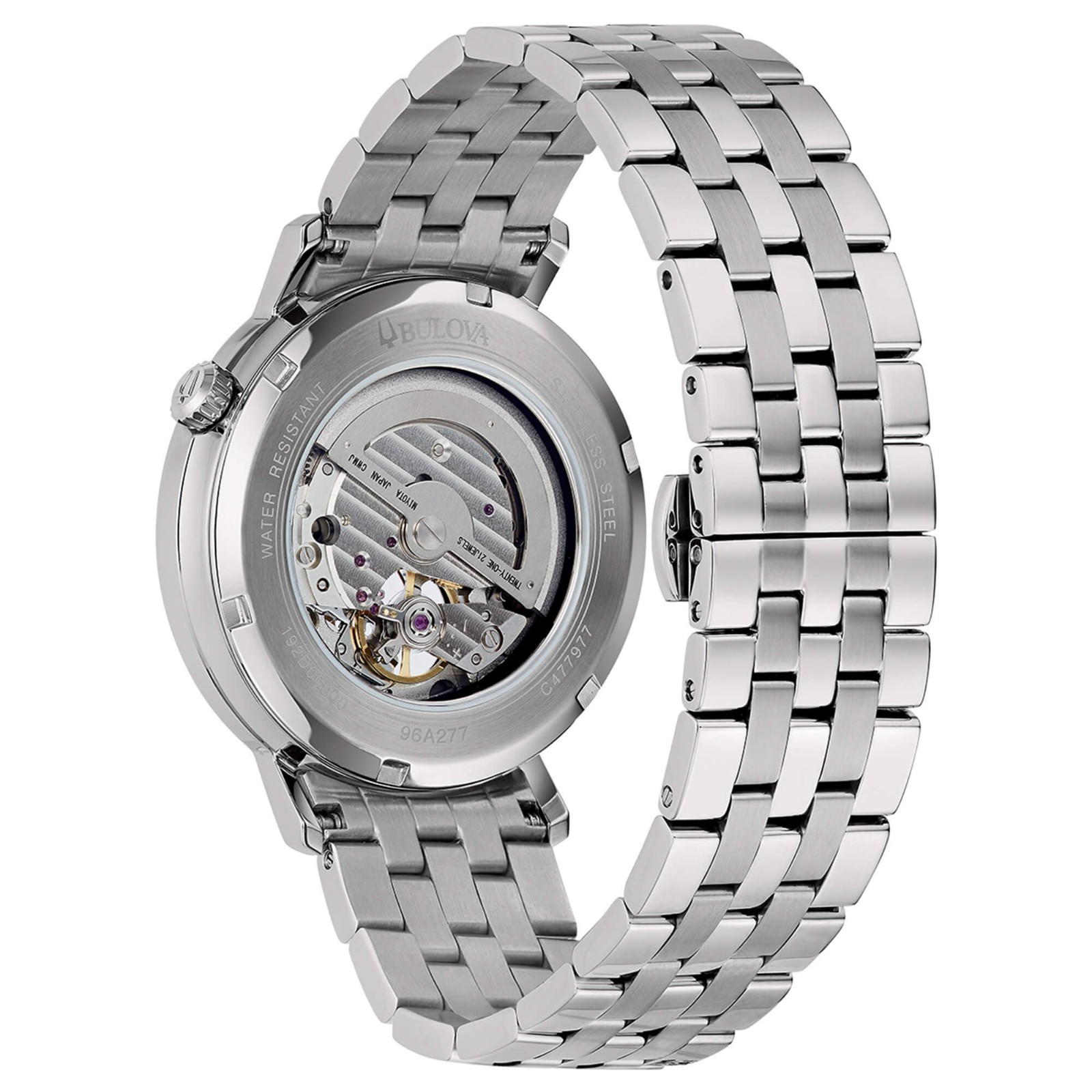 Bulova Aerojet 96A277 Automatic Mens Blue Dial Steel 41mm Watch Free SHIPPING!