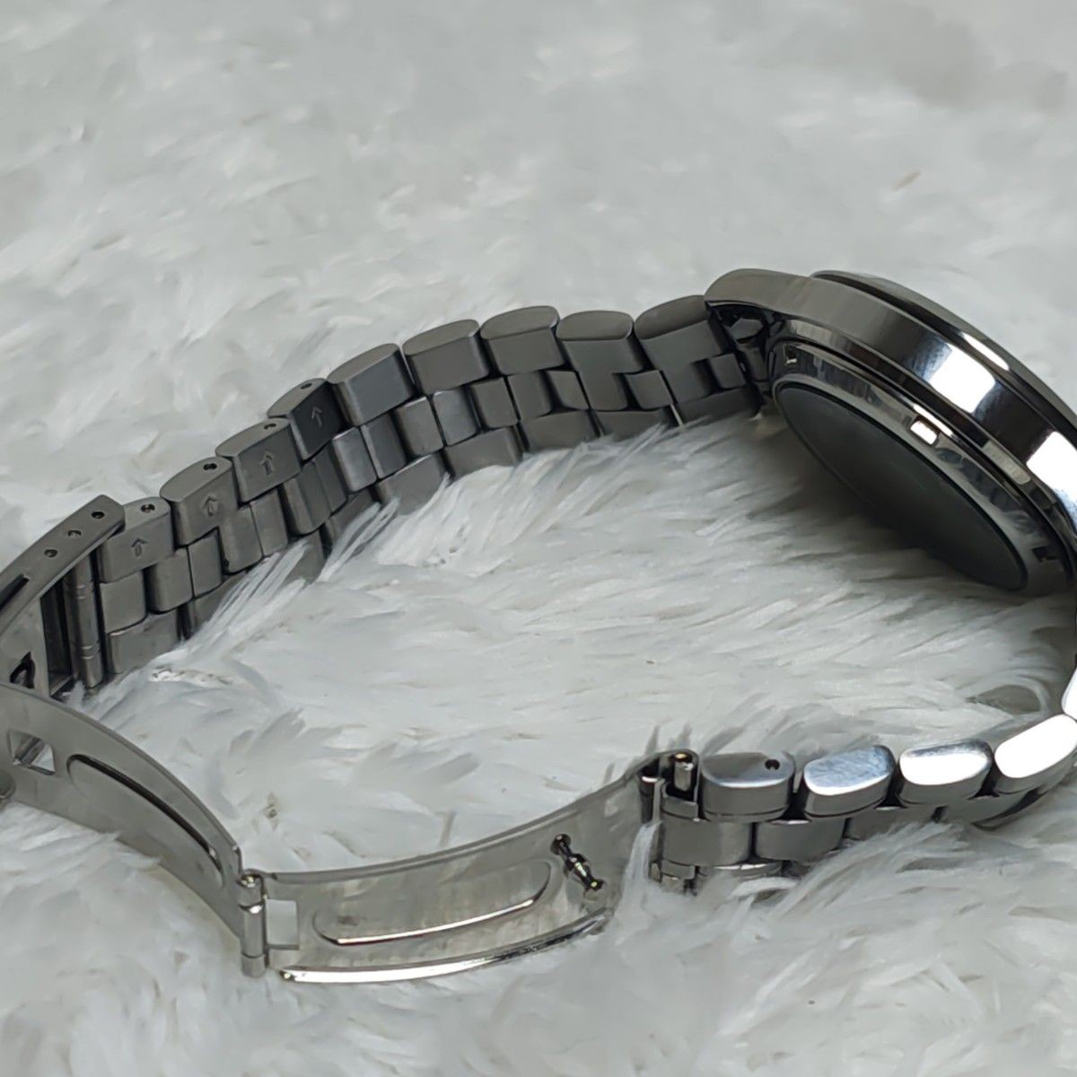 SEIKO 5 Automatic Men’s Watch Silver Dial Day Date Skeleton Back Excellent Condi