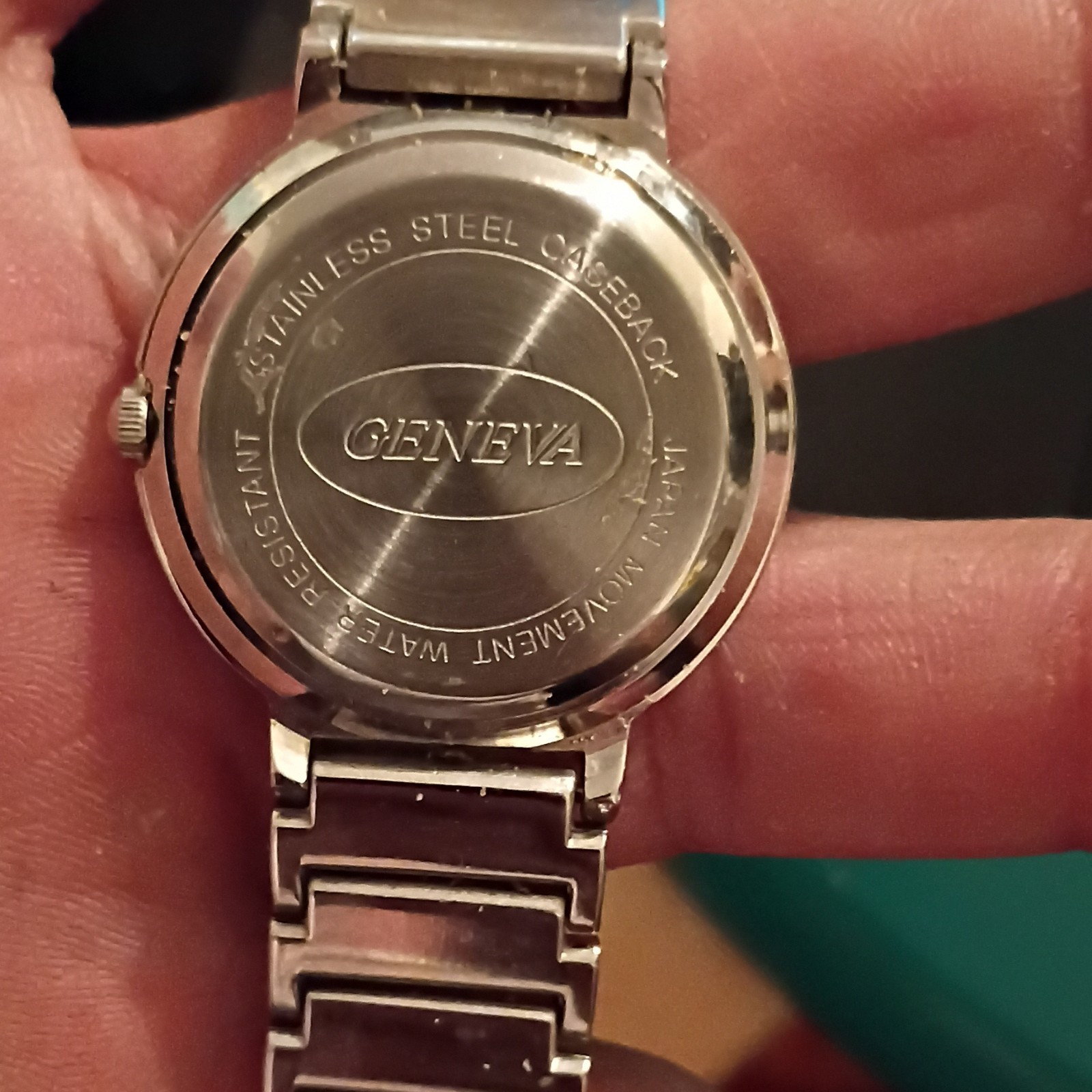 Geneva Women’s Quartz Dress Watch Black Dial 28mm Silver Steel Bracelet