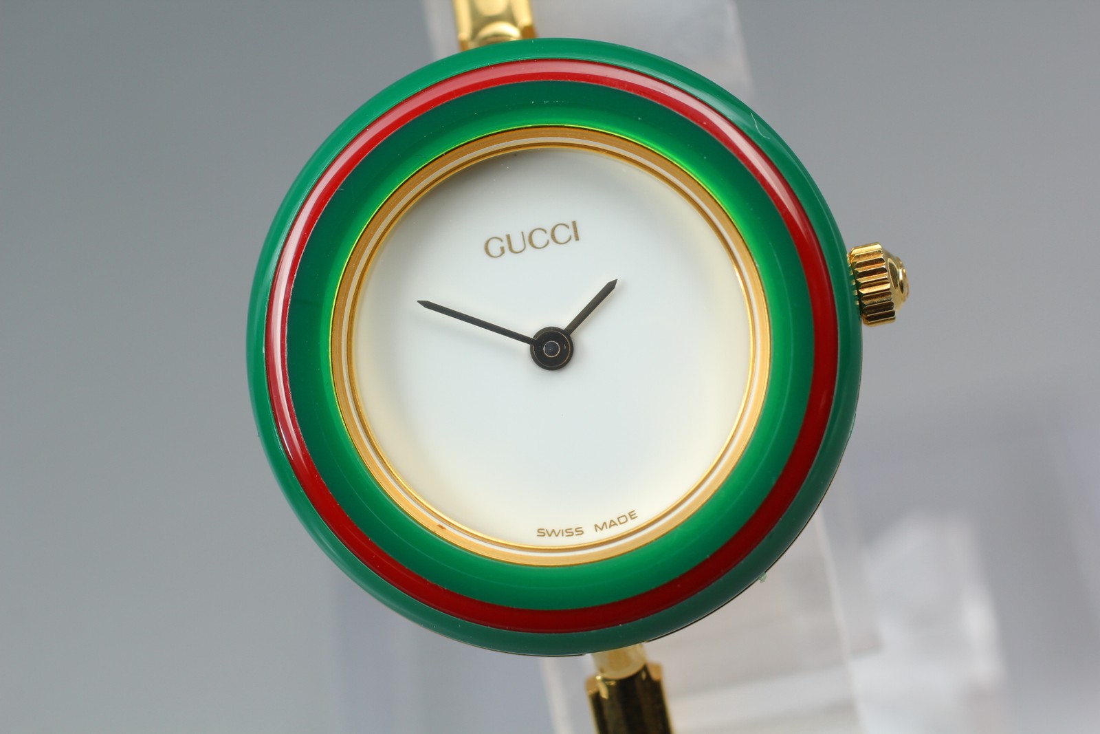 [Near MINT w/ BOX ] Gucci Change Bezel 11/12.2 Women Watch Gold 12 Colors JAPAN
