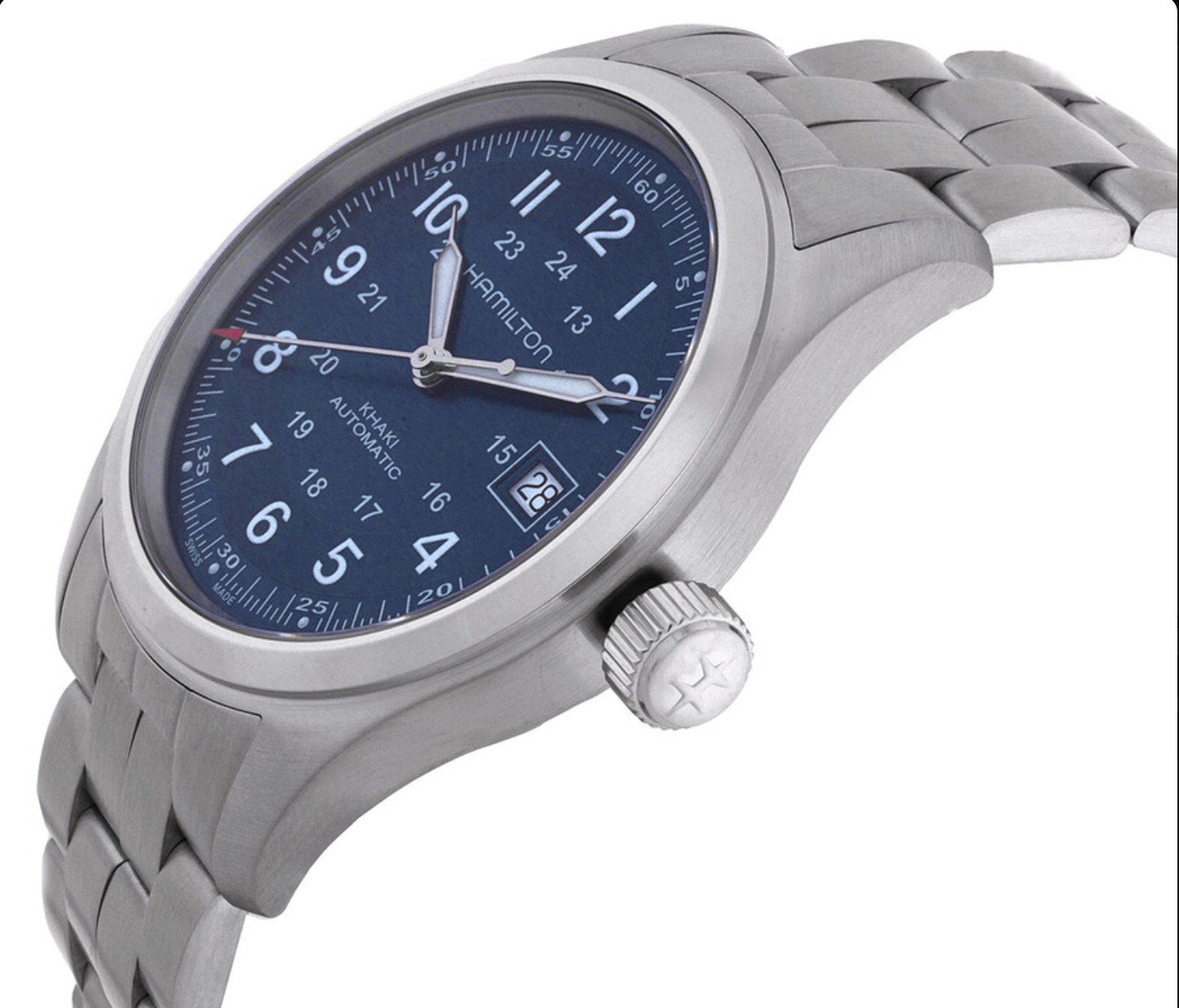 Hamilton Khaki Field Blue dial Auto 38mm Stainless steel Men’s Watch H70455140