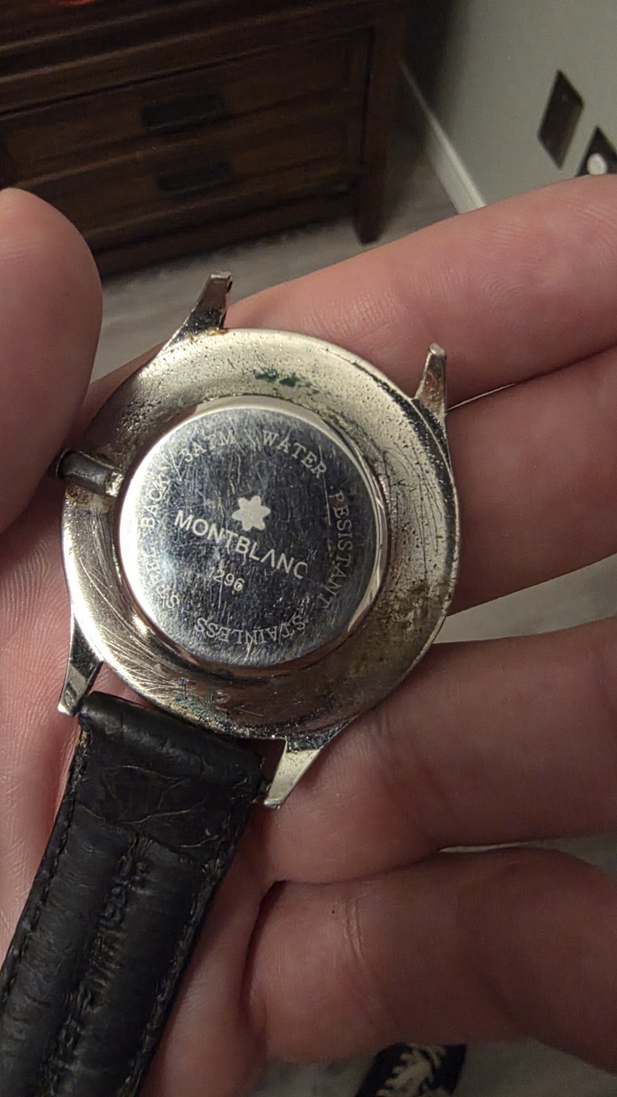 Antique MONTBLANC 1296 3ATM Men’s Wristwatch Stainless Steel