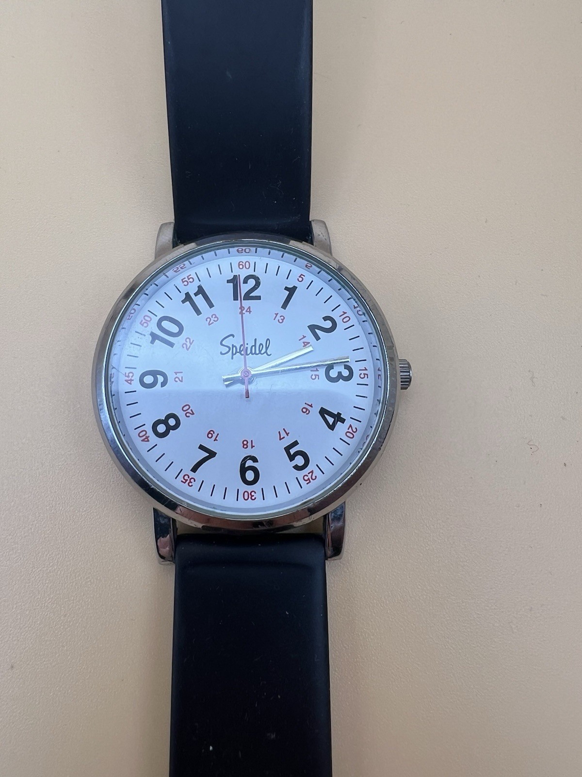 Coleman Quartz Watch Brown Leather & Speidel Quartz Watch Black Rubber Band