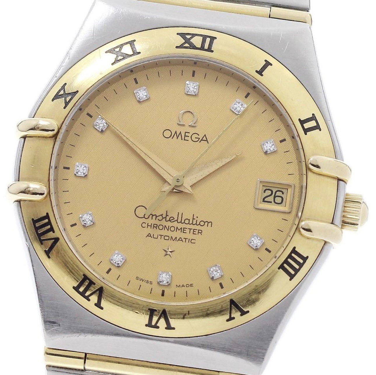 OMEGA Constellation 1202.15 YG2 tone 11P diamond full bar Automatic Men’s_947225
