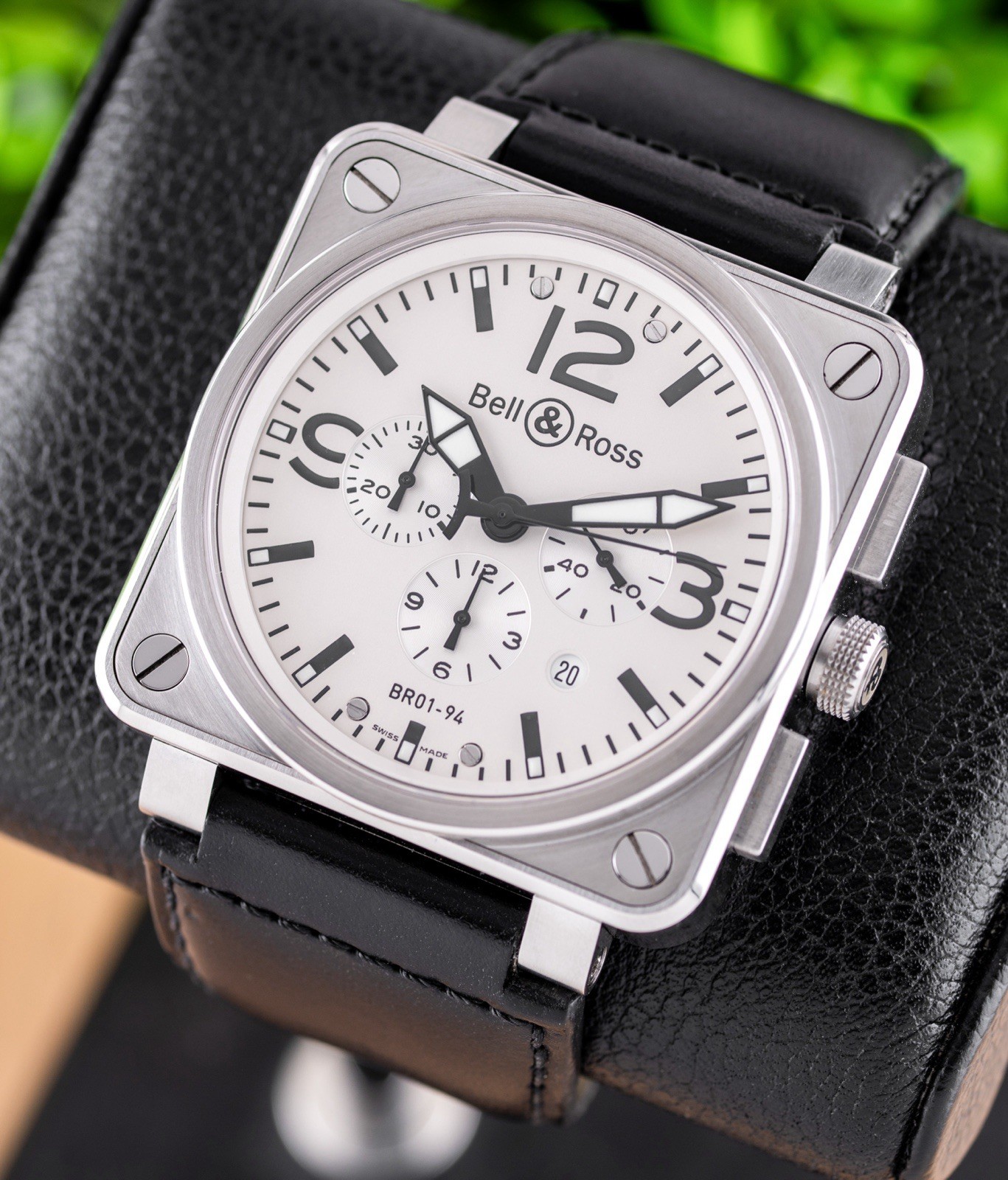 Bell & Ross BR01-94 Chronograph Silver Dial with Box & Papers!!