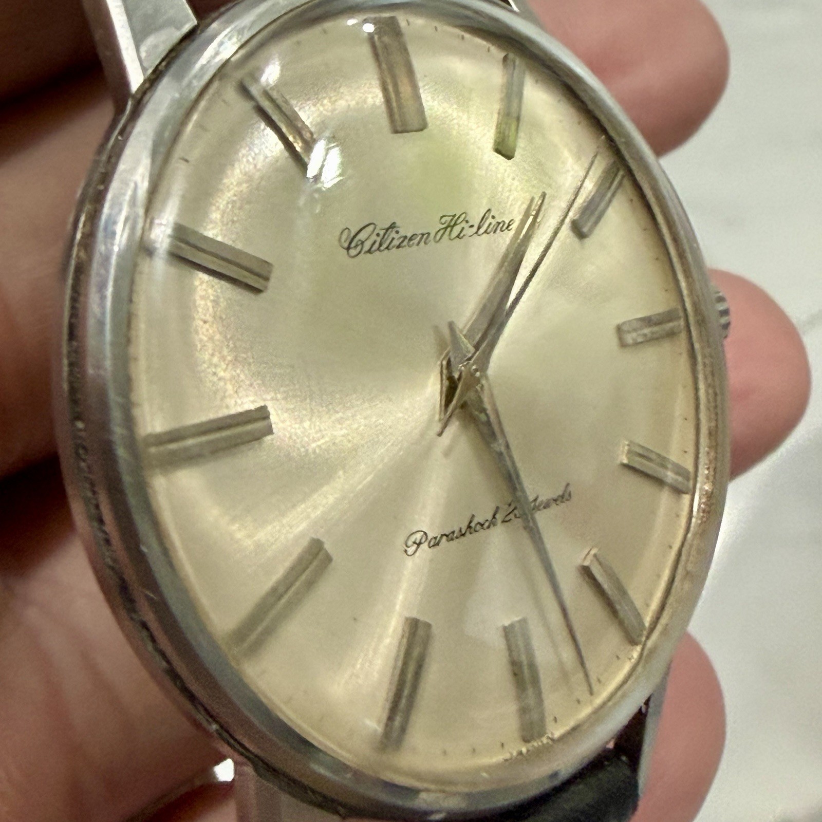 Vintage 1960s Citizen Hi Line Manual Winding Men’s 36mm Watch 25 Jewels RUNS!